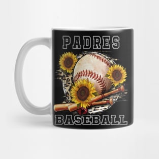 Awesome Baseball Name Padres Proud Team Flowers Mug